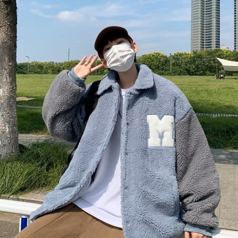 Magee Áo Khoác Bóng Chày Bằng Len Lông Cừu cotton Dáng Rộng Phong Cách hip hop Thời Trang Mùa Đông Cho Nam