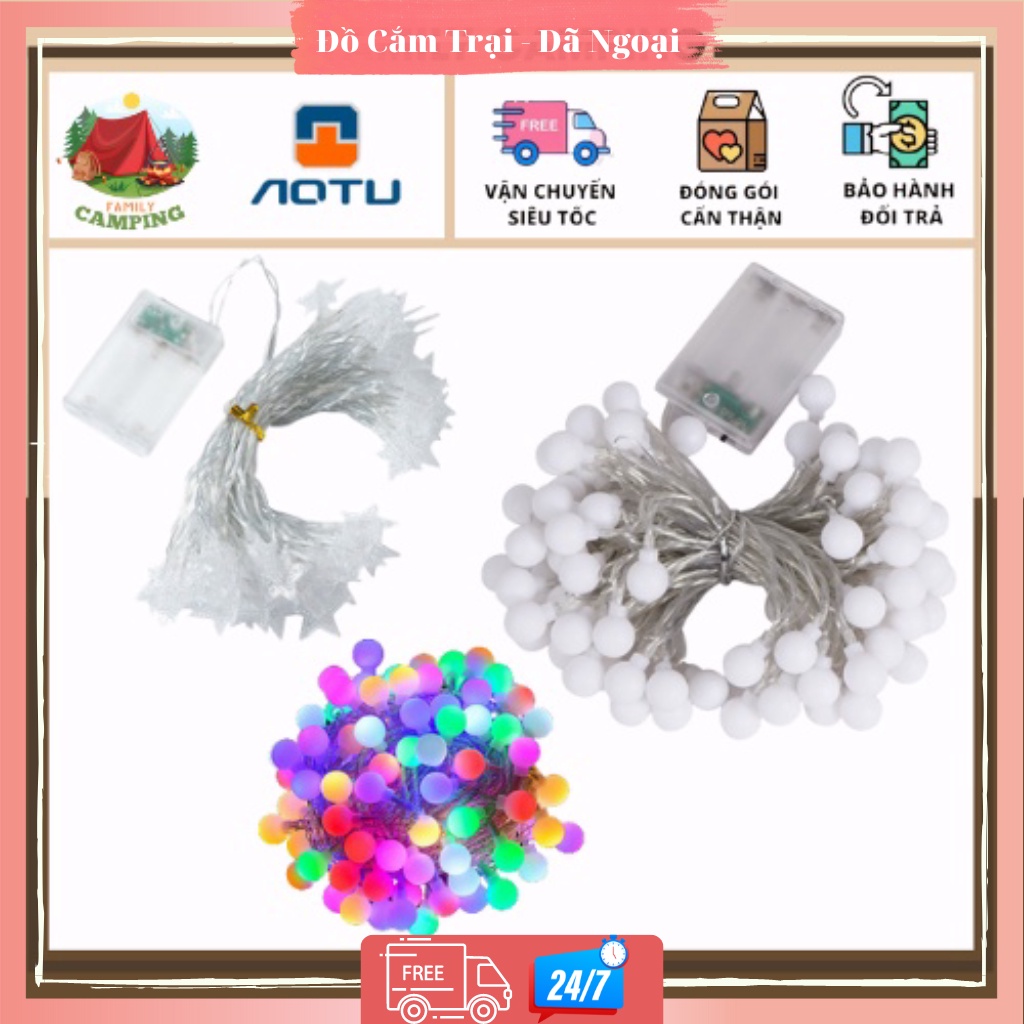 Đèn led dây, chiếu sáng, trang trí lều và chụp hình cắm trại dã ngoại du lịch, nhà cửa 10mx80 bóng chính hãng AoTu