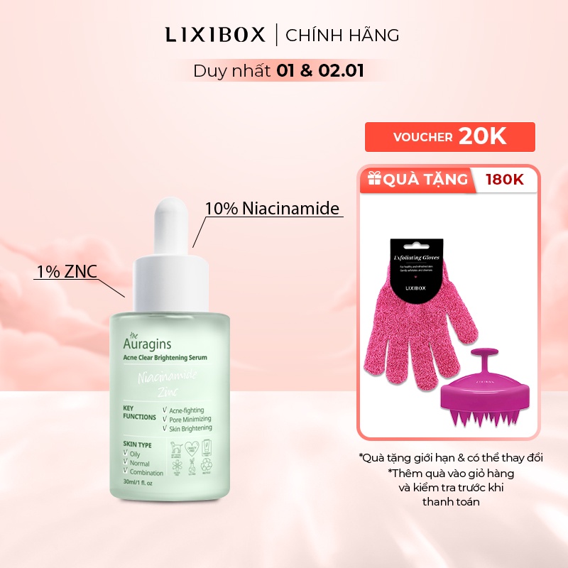 Mã COSLXBT11 giảm 10% đơn 600K Tinh Chất Giảm Thâm The Auragins 10%