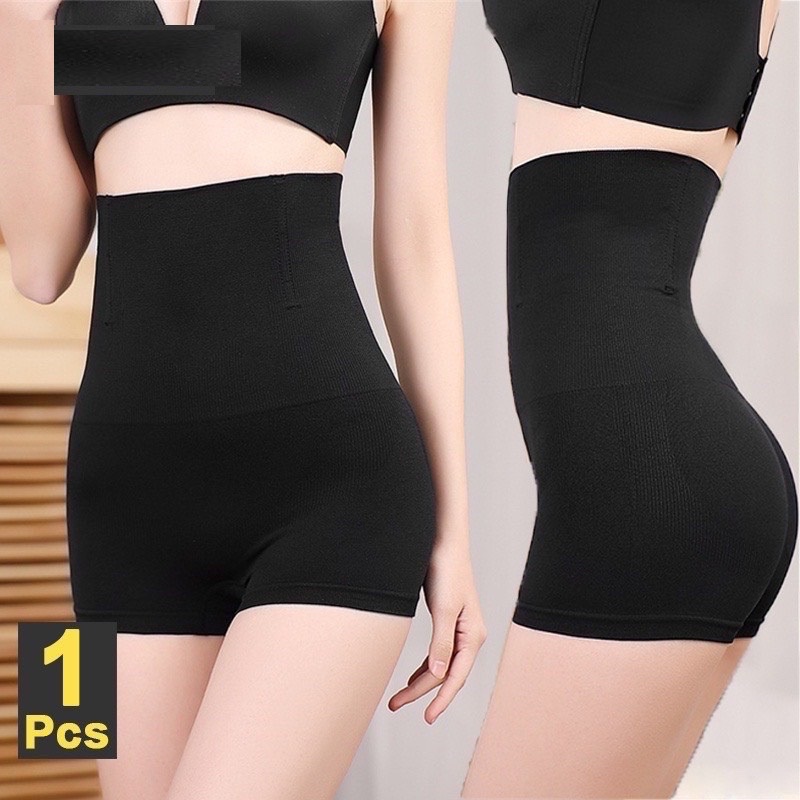 Quần gen bụng mặc váy dạng đùi 4 thanh chống cuộn - quần gen nịt bụng cạp cao che bụng dưới giảm mỡ eo thon [N30]