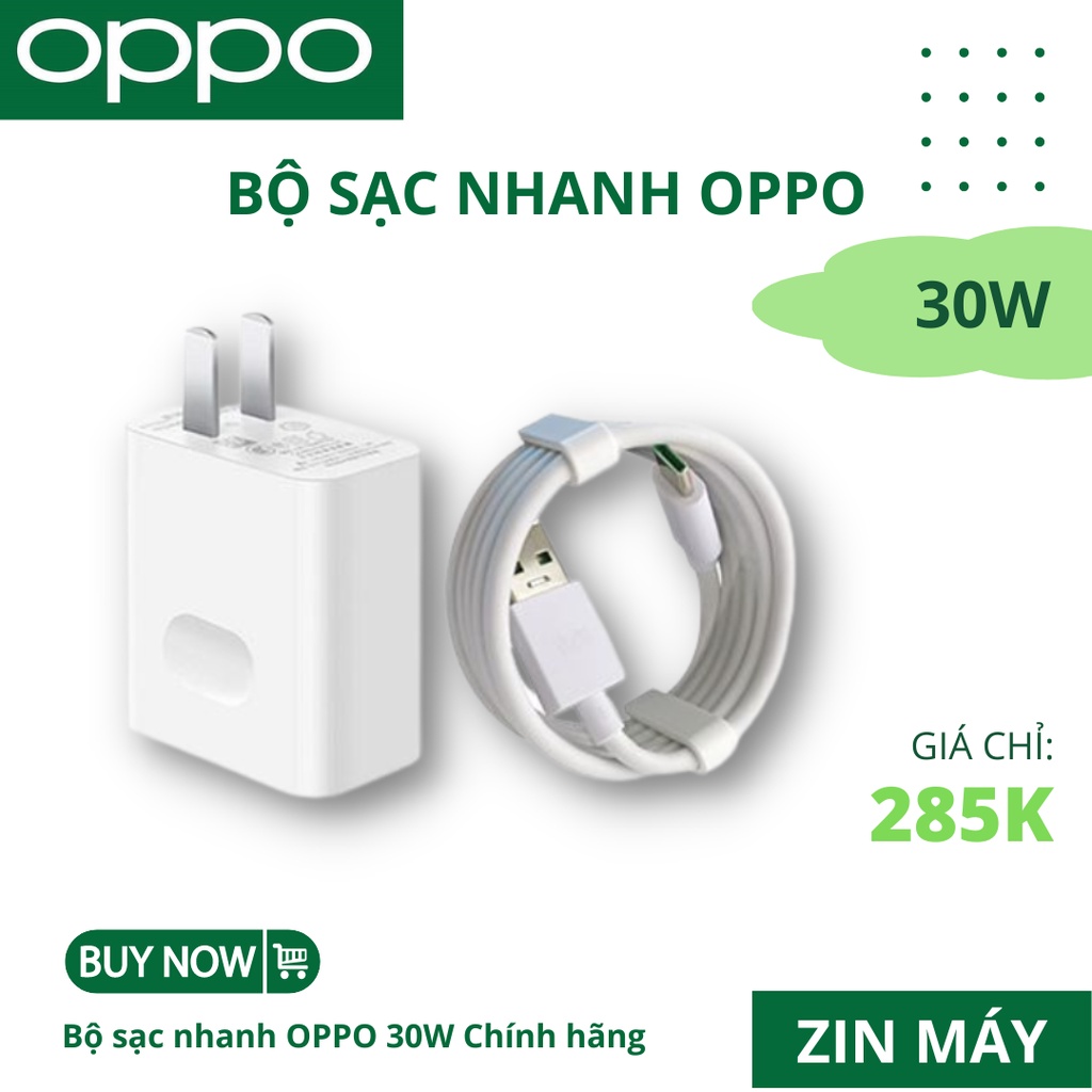Bộ sạc nhanh Oppo,Realme Type-C 30W, 20w Chính Hãng Sạc VOOC zin máy 100%, Nguyên Seal , Hàng Nhập Khẩu