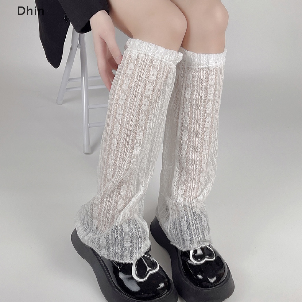 Vớ Dài Đến Đầu Gối Phối Ren Mỏng Bong Bóng Xếp Ly Giữ Ấm Chân JK Lolita Dành Cho Bạn Nữ