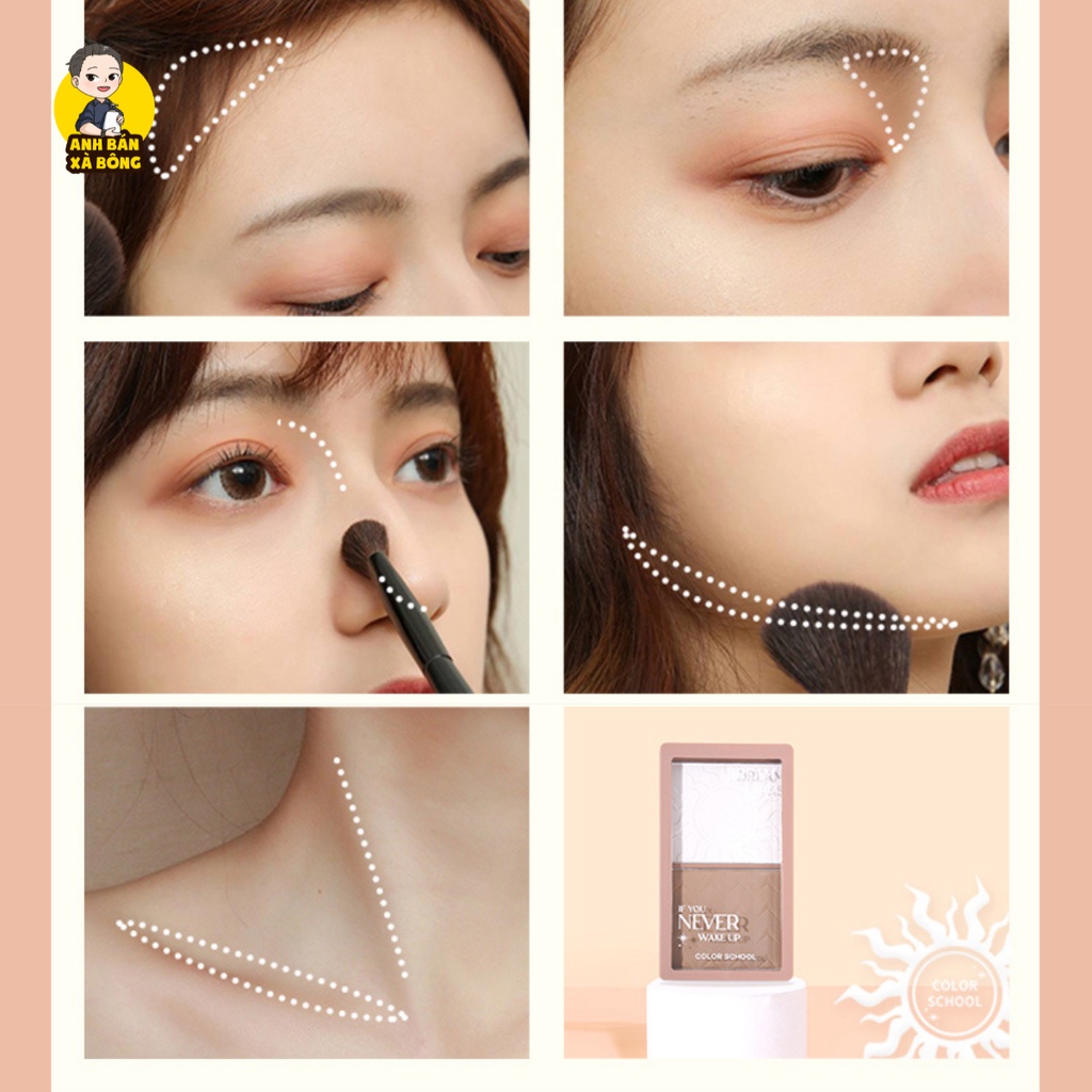 Bảng Phấn Tạo Khối & Bắt Sáng COLOR SCHOOL Light And Shadow Impression Preparing Powder CS019