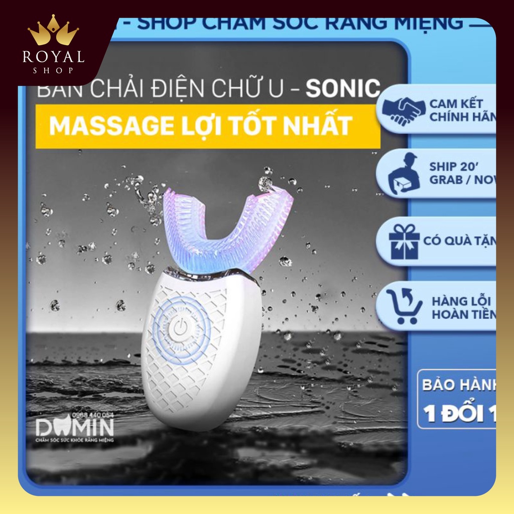 Bàn Chải Điện Chữ U Sonic (massage giúp giảm viêm lợi tụt lợi và bệnh nha chu)