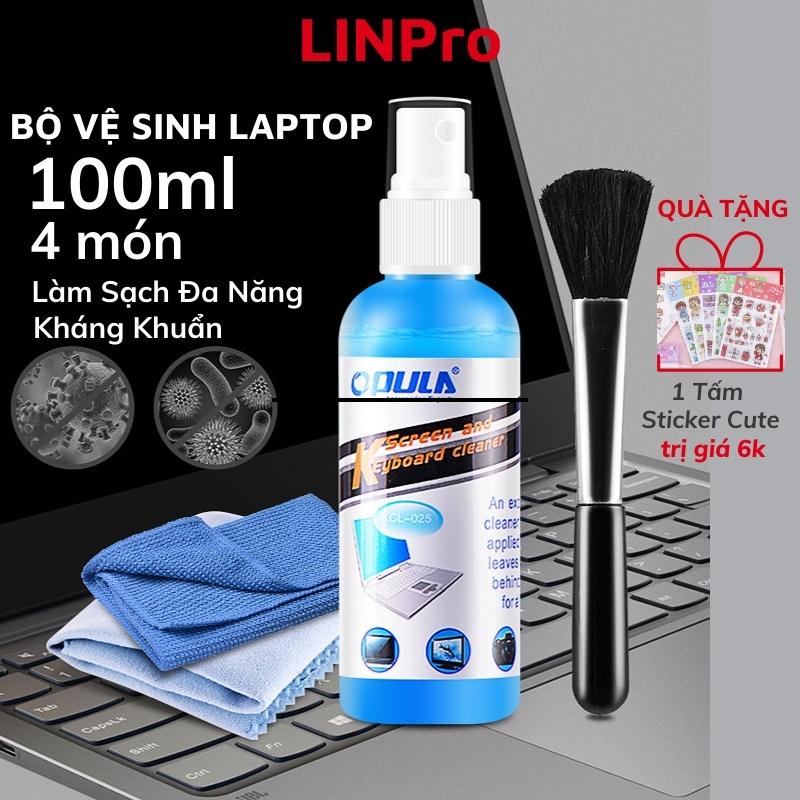 Bộ vệ sinh Laptop, Vệ sinh Máy tính OPULA 4 món sử dụng Vệ sinh Bàn phím /Điện thoại làm sạch màn hình đa năng – LINPRO
