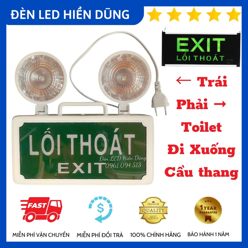 Đèn Sự Cố Khẩn Cấp Chiếu Sáng Kết Hợp Biển Chỉ Dẫn Thoát Hiểm Exit - Thiết Bị Phòng Cháy Chữa Cháy