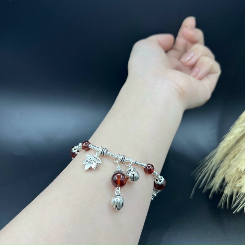 Vòng Tay Đá phong Thuỷ Phối Bạc 925