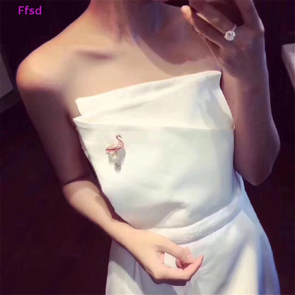 {Ffsd} Ghim Cài Áo Khoác Hình Chim Hồng Hạc Sống Động Cho Nam Và Nữ * Bán Chạy