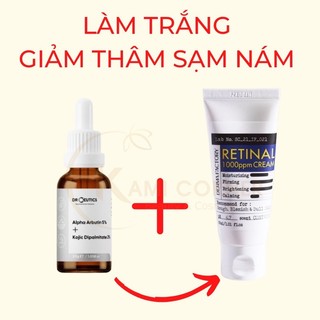 Combo trẻ hoá làm trắng và giảm nám với alpha arbutin - retinal 1000ppm