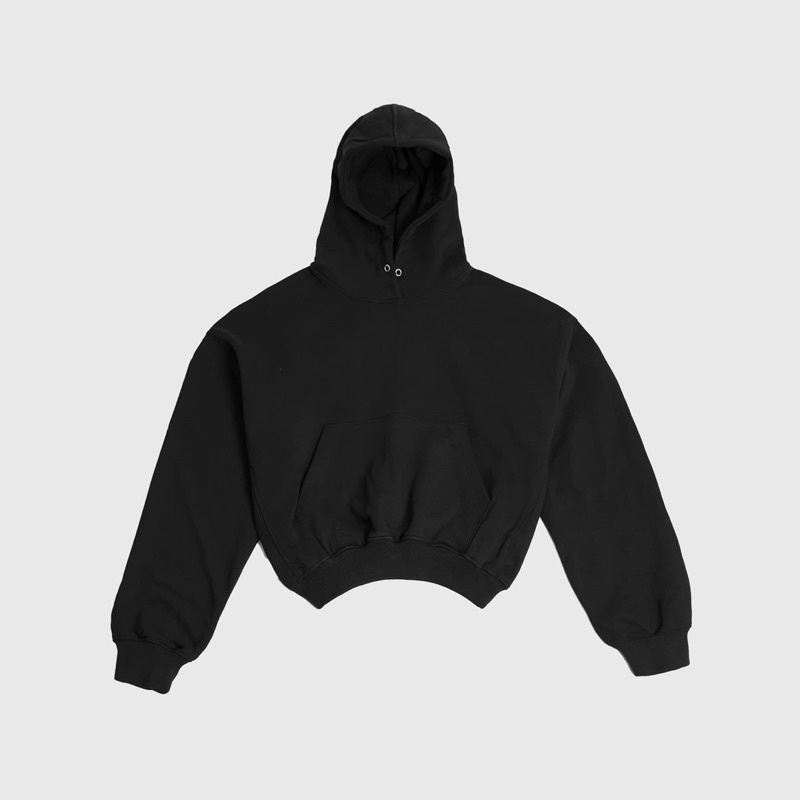 Hoodie Crop Maverik màu đen chính hãng