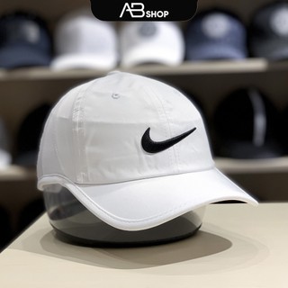 Mũ nón lưỡi trai nike dù mềm trắng và đen