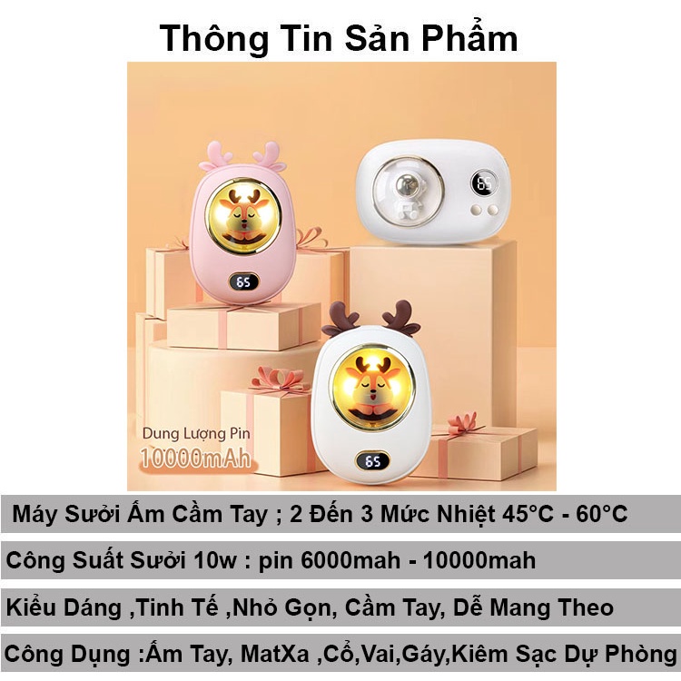 Máy sưởi mini cầm tay MARY Túi chườm bụng kinh nhỏ gọn quạt sưởi thời trang mùa đông