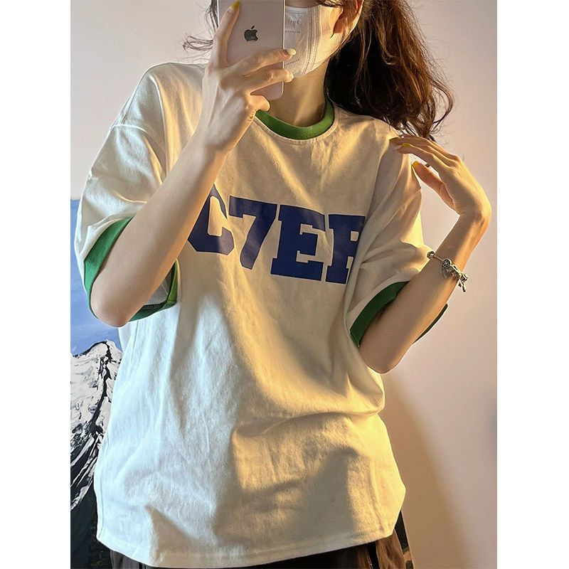 Áo Thun Ngắn Tay Form Rộng Phong Cách Hàn Quốc Dành Cho Nữ