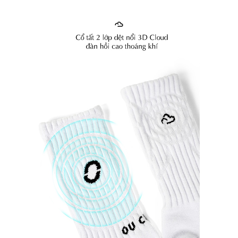 Tất bóng đá OUPOWER OUCOUD dày dặn, êm chân thấm hút mồ hôi tốt, ít bai nhão