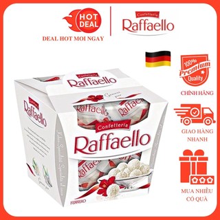 Socola phủ dừa hạnh nhân raffaello hộp 150g - kẹo đức nhập khẩu
