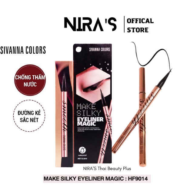 Kẻ mắt Sivanna Dual Ended HF9036/Make Silky Eyeliner HF9014 Thái Lan nét mảnh, lâu trôi