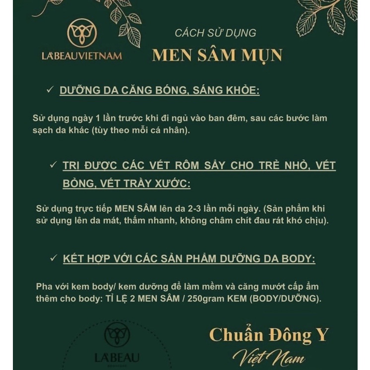 Men sâm mụn thượng đẳng LàBeau