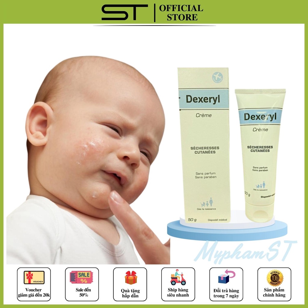 Kem dexeryl làm hết chàm sữa nứt nẻ mẩn đỏ ngứa viêm da cơ địa eczema cho - ảnh sản phẩm 1