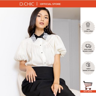 Áo sơ mi tay cọc phồng phối cổ D.CHIC MS: 1811879