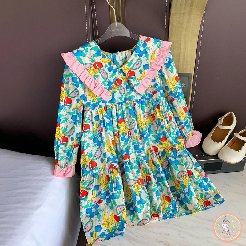 Đầm Bé Gái Tay Cánh Hoa Toàn Diện