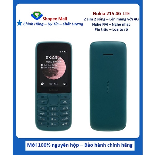 Điện thoại Nokia 215 4G - Hàng chính hãng