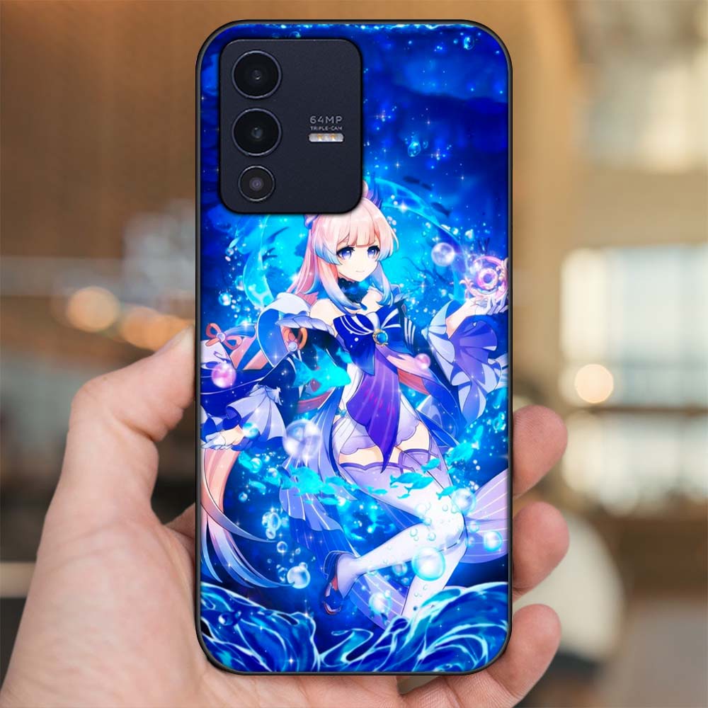 Ốp lưng Vivo V23 5G viền đen in hình Sangonomiya Kokomi Genshin Impact