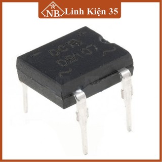 Diode cầu 1A DB107 chân cắm, chân dán
