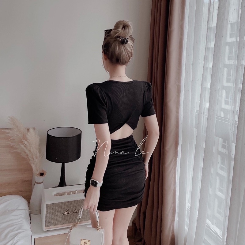 ĐẦM BODY ĐẮP CHÉO LƯNG HỞ NHÚN