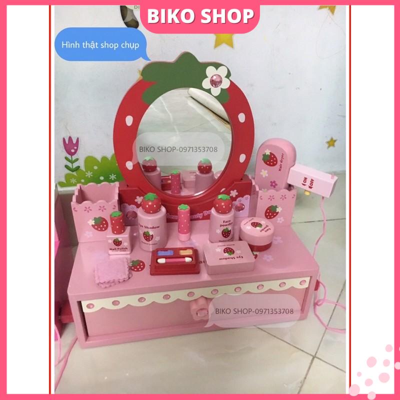 Đồ chơi Bàn trang điểm bệt bằng gỗ cho bé