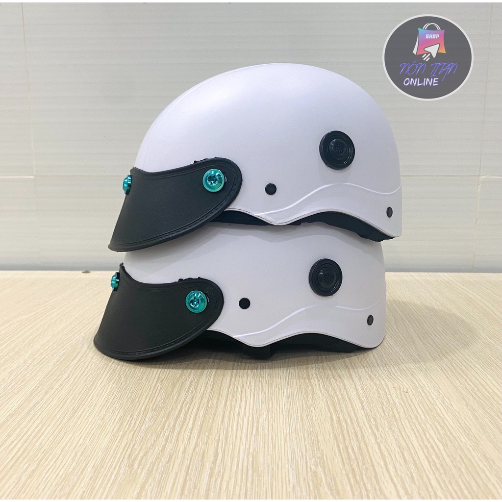Nón Bảo Hiểm Trơn - Màu Sơn Nhám - Gắn 3 Ốc TiTan Gr5 Siêu Ngầu