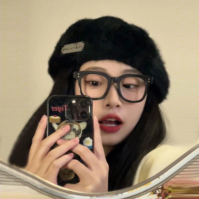 Mũ Beret Lông Thỏ Phong Cách Retro Thời Trang Thu Đông Cho Nữ