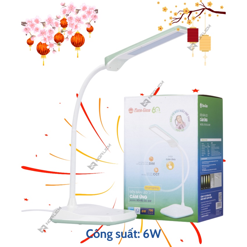 Đèn bàn LED Cảm ứng DIM CCT RL 36 Rạng Đông