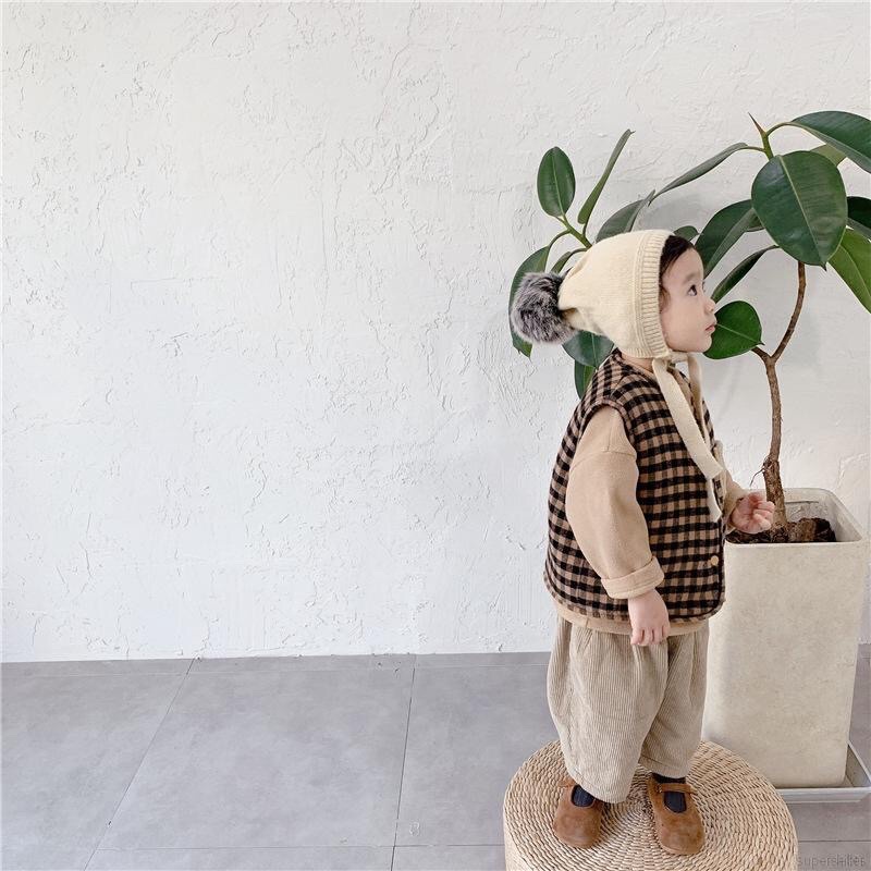 Áo gile lông cừu 2 mặt sz 80
