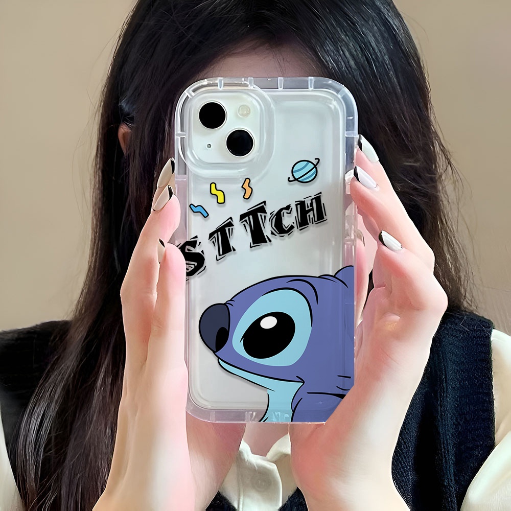 Ốp Điện Thoại Tpu Viền Dẻo In Hình Stitch Thời Trang Cho iphone 14promax 11 13 12 7Plus 6 6s XR X XS Max