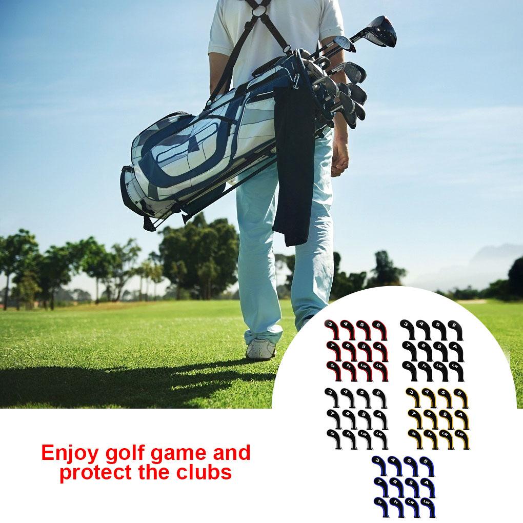 Bộ 12 Vỏ Bọc Bảo Vệ Đầu Gậy Đánh Golf Chống Mòn Tiện Dụng