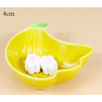 Bát đĩa quả chuối BDIA31 cute dễ thương đựng thức ăn chụp ảnh 10,5x10,7cm Decor Ăn Cơm Ăn Chè Bộ Chén Dĩa