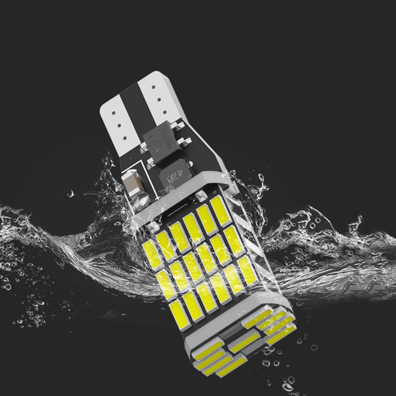 Set 2 Bóng Đèn LED T15 W16W 921 912 T16 902 Công Suất Cao 45 4014SMD 1200LM Siêu Sáng Cho Xe Hơi