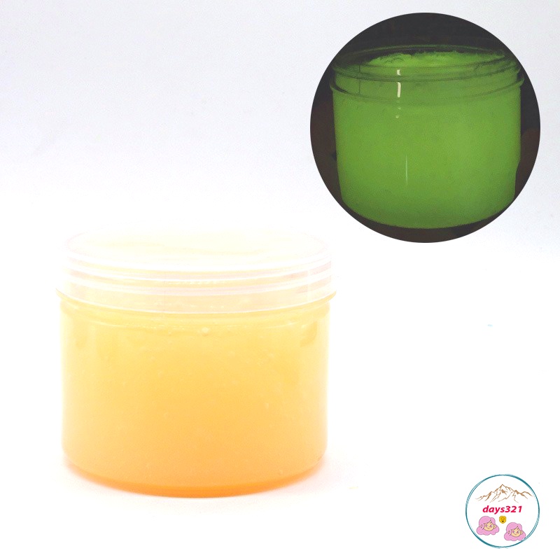 SLIME DẠ QUANG 200ML PHÁT SÁNG TRONG BÓNG TỐI Hũ Slam Gudetama Squishy