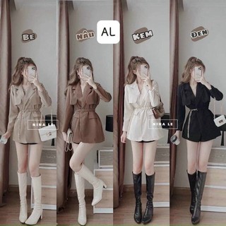 Áo vest nữ 3 màu kèm đai siêu đẹp