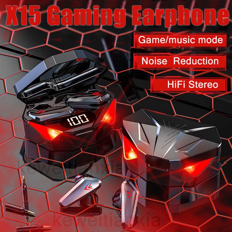 Tai Nghe Bluetooth Không Dây X15 TWS Có Đèn LED Dùng Cho Android iPhone Xiaomi Redmi Noice