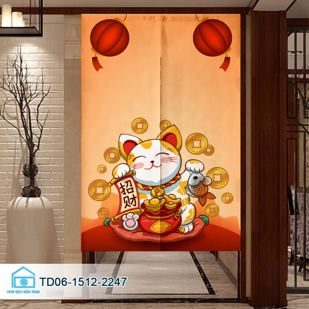 Rèm cửa Noren , rèm phong cách Nhật Bản Tín Phát Decor, rèm nhà hàng ,rèm treo lối đi
