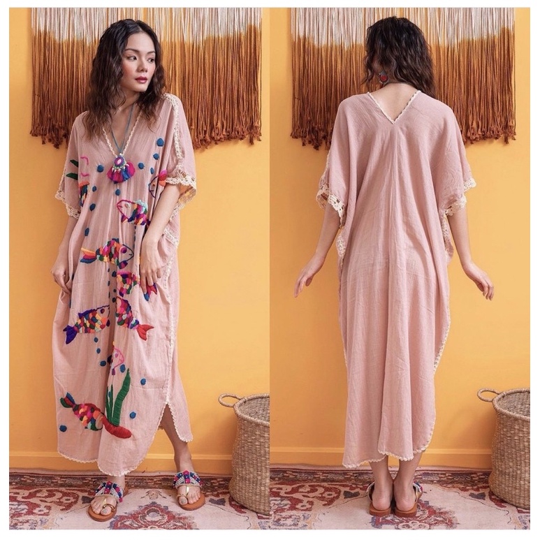 Đầm Boho thêu tay Hichiem