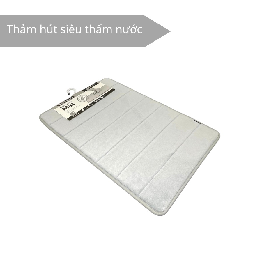 Thảm lau chân Zuhause ZB83, thảm chùi chân siêu thấm hút nước cho phòng tắm