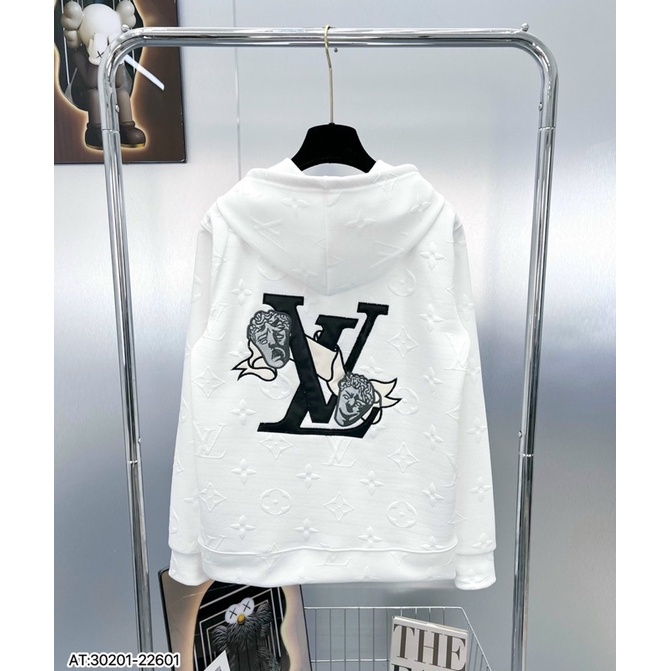 Áo hoodie LV thêu da nổi hàng Quảng Châu cao cấp ( Ảnh thật tại shop )