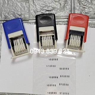 Con dấu 6 số xoay - mực mọi chất liệu 10ml
