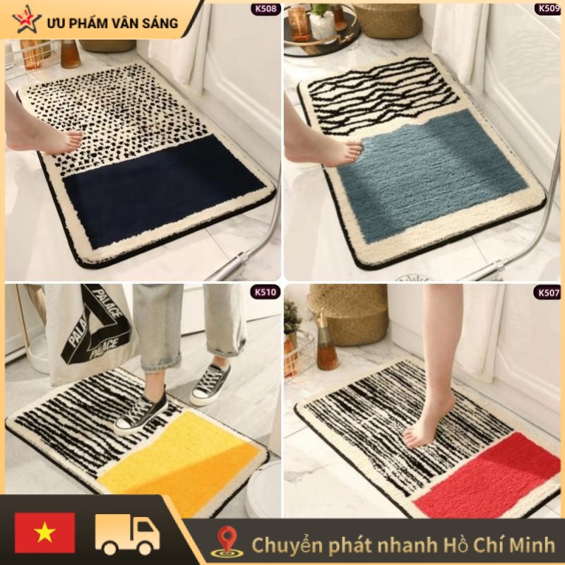 Thảm sàn hấp thụ nước / thảm chống trượt phòng tắm / thảm chống trượt cửa / thảm chân nhà vệ sinh 40cm × 60cm