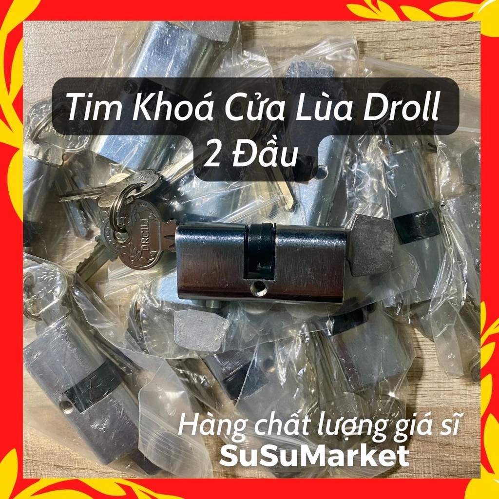 Lõi khoá cửa lùa DROLL 2 đầu chìa | Thay thế dễ dàng | Top bán chạy |