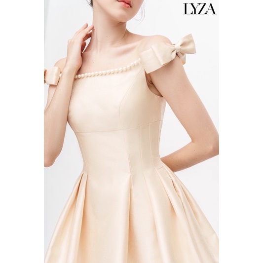 Lyza-Đầm trễ vai đính ngọc Malisa Pearl Dress