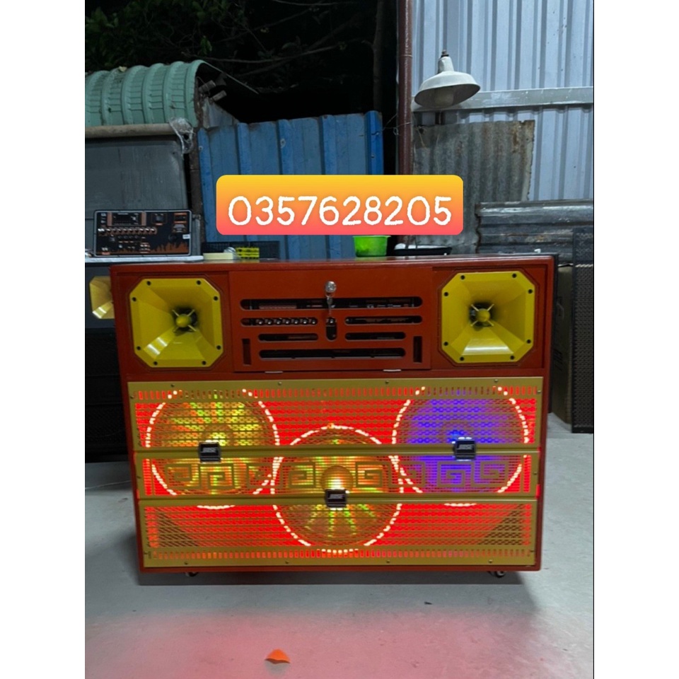 TẶNG PHỤ KIỆN ĐI KÈM, Loa Kéo 3 bass 30 Tấc Đôi Reverb Coil 65 Công Suất Khủng, Chống Hú Tốt