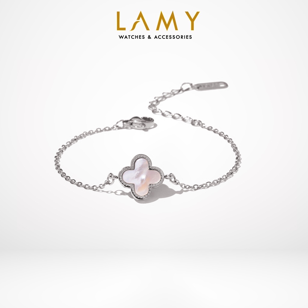 Vòng tay CDE Clover Double-Sided Silver Bracelet CDE2023SV